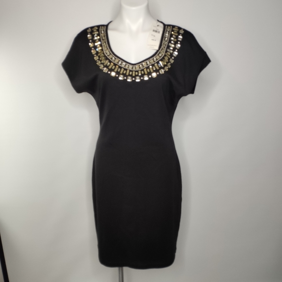 Grayse Dresses & Skirts - Grayse Black Dress NWT Size XL Embellished Neck